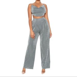 Heat Of The Moment Pants Set- Sage , Size Small